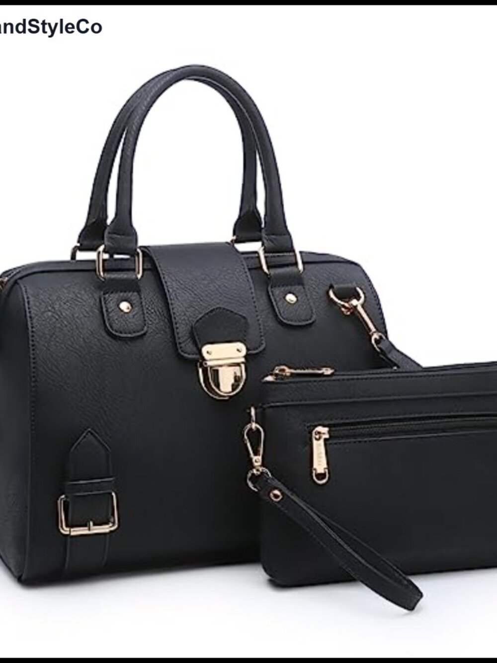 Vegan Leather Satchel Work Tote Top Handle Handbag